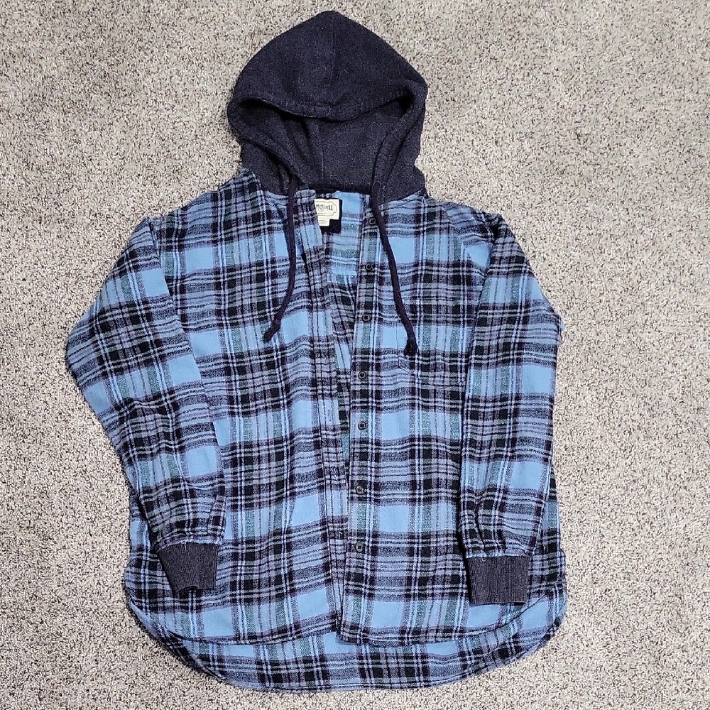 American Eagle Hooded Flannel